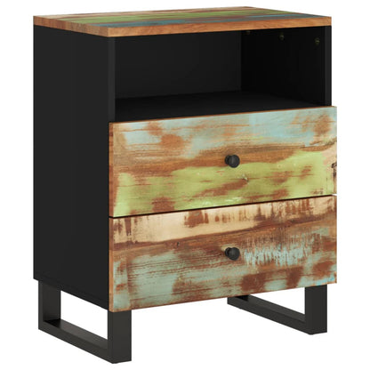 Comodino 50x33x62cm Legno Massello Recupero e Legno Multistrato | homemem39