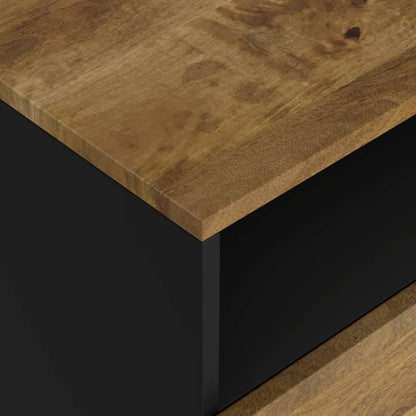 Comodino 50x33x62cm Legno Massello di Mango e Legno Multistrato