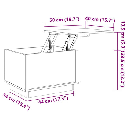 Tavolino da Salotto Bianco 40x50x35 cm Legno Massello di Pino | homemem39