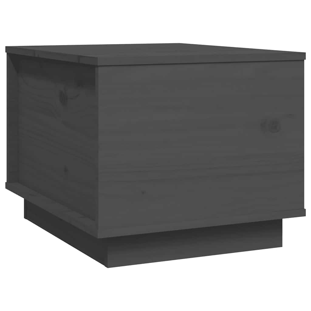 Tavolino da Salotto Grigio 40x50x35 cm Legno Massello di Pino | homemem39