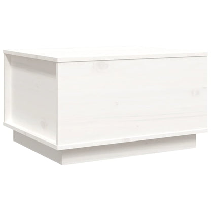 Tavolino da Salotto Bianco 60x50x35 cm Legno Massello di Pino | homemem39