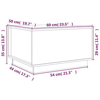 Tavolino da Salotto ambra 60x50x35 cm in Legno Massello di Pino