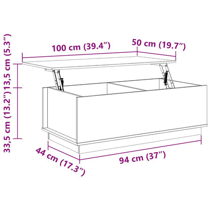 Tavolino da Salotto Bianco 100x50x35 cm Legno Massello di Pino | homemem39