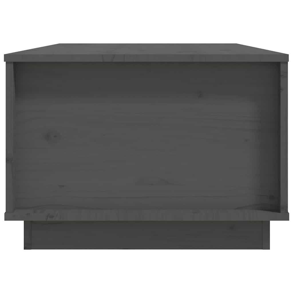 Tavolino da Salotto Grigio 100x50x35 cm Legno Massello di Pino