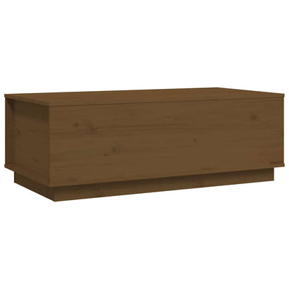 Tavolino da Salotto ambra 100x50x35 cm Legno Massello di Pino | homemem39