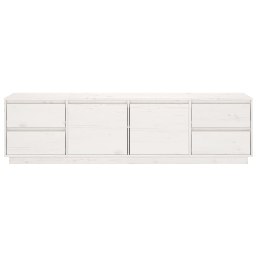 Mobile Porta TV Bianco 176x37x47,5 cm in Legno Massello di Pino - homemem39