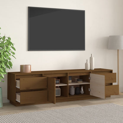Mobile Porta TV ambra 176x37x47,5 cm in Legno Massello di Pino - homemem39