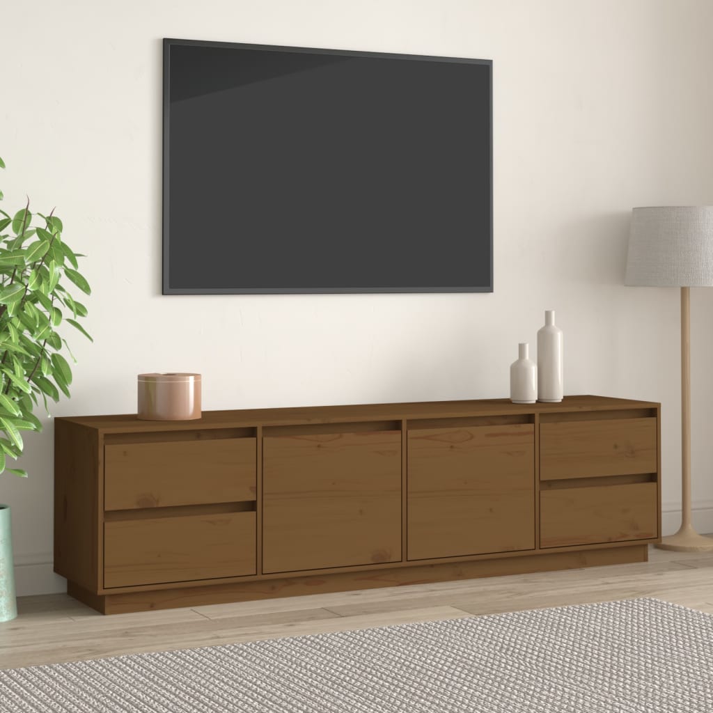 Mobile Porta TV ambra 176x37x47,5 cm in Legno Massello di Pino - homemem39