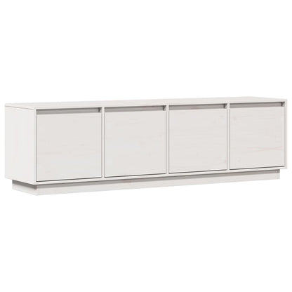 Mobile Porta TV Bianco 156x37x45 cm in Legno Massello di Pino - homemem39