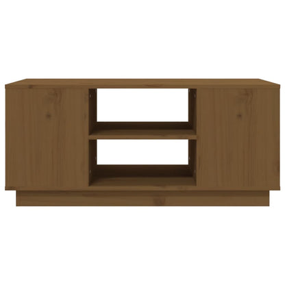 Tavolino da Salotto ambra 90x49x40,5 cm Legno Massello di Pino | homemem39