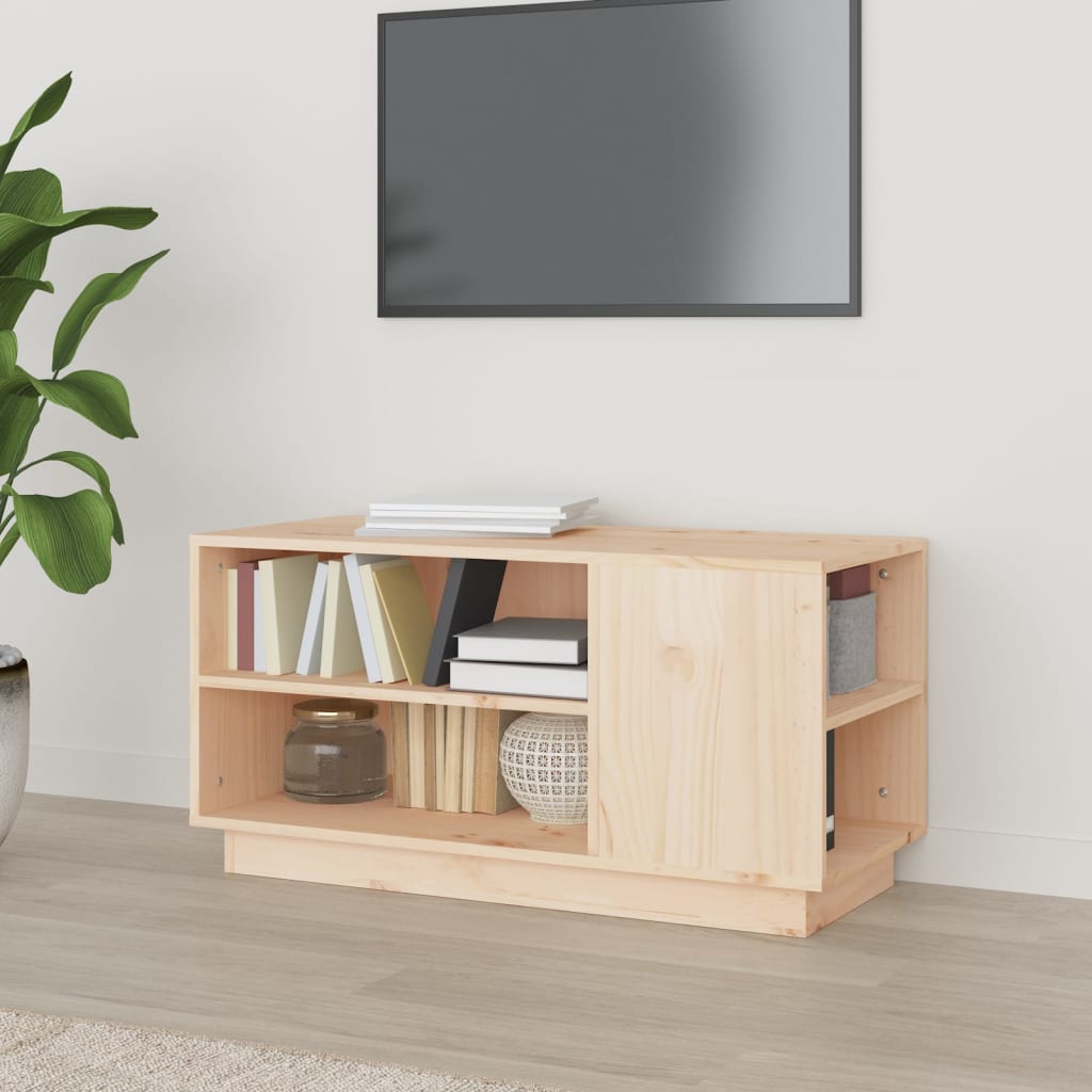 Mobile Porta TV 80x35x40,5 cm in Legno Massello di Pino - homemem39