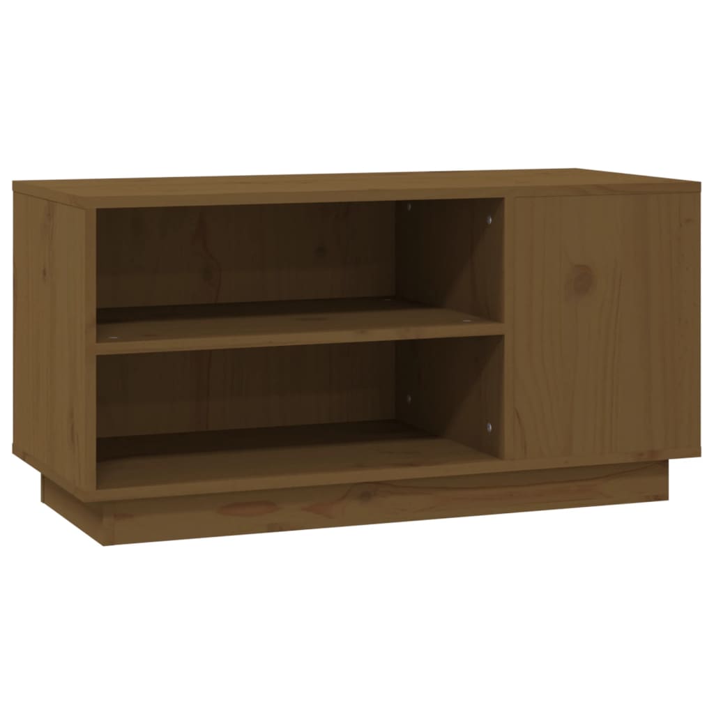 Mobile Porta TV ambra 80x35x40,5 cm in Legno Massello di Pino - homemem39