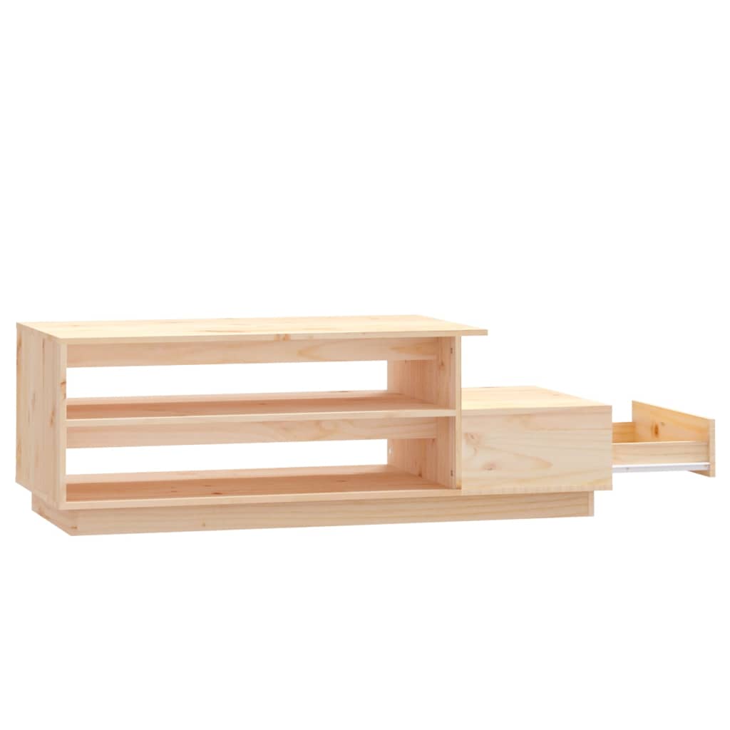 Tavolino da Salotto 120x50x40,5 cm in Legno Massello di Pino | homemem39