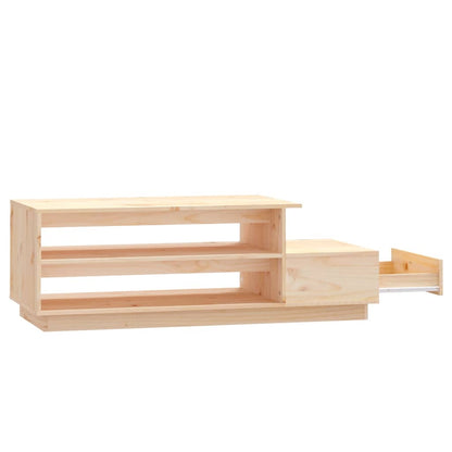 Tavolino da Salotto 120x50x40,5 cm in Legno Massello di Pino | homemem39