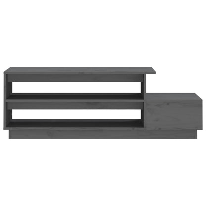 Tavolino da Salotto Grigio 120x50x40,5cm Legno Massello di Pino | homemem39