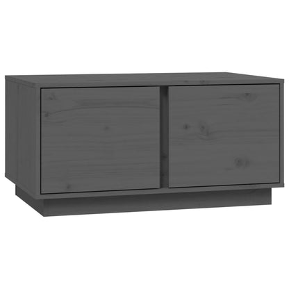 Tavolino da Salotto Grigio 80x50x40 cm Legno Massello di Pino | homemem39