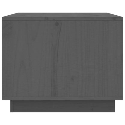 Tavolino da Salotto Grigio 80x50x40 cm Legno Massello di Pino | homemem39