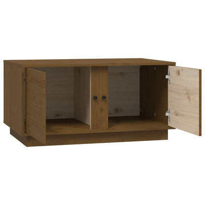 Tavolino da Salotto ambra 80x50x40 cm Legno Massello di Pino | homemem39