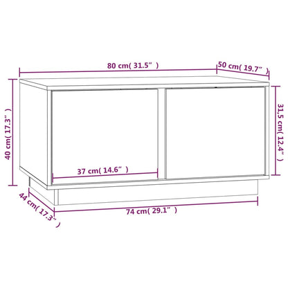 Tavolino da Salotto ambra 80x50x40 cm Legno Massello di Pino | homemem39