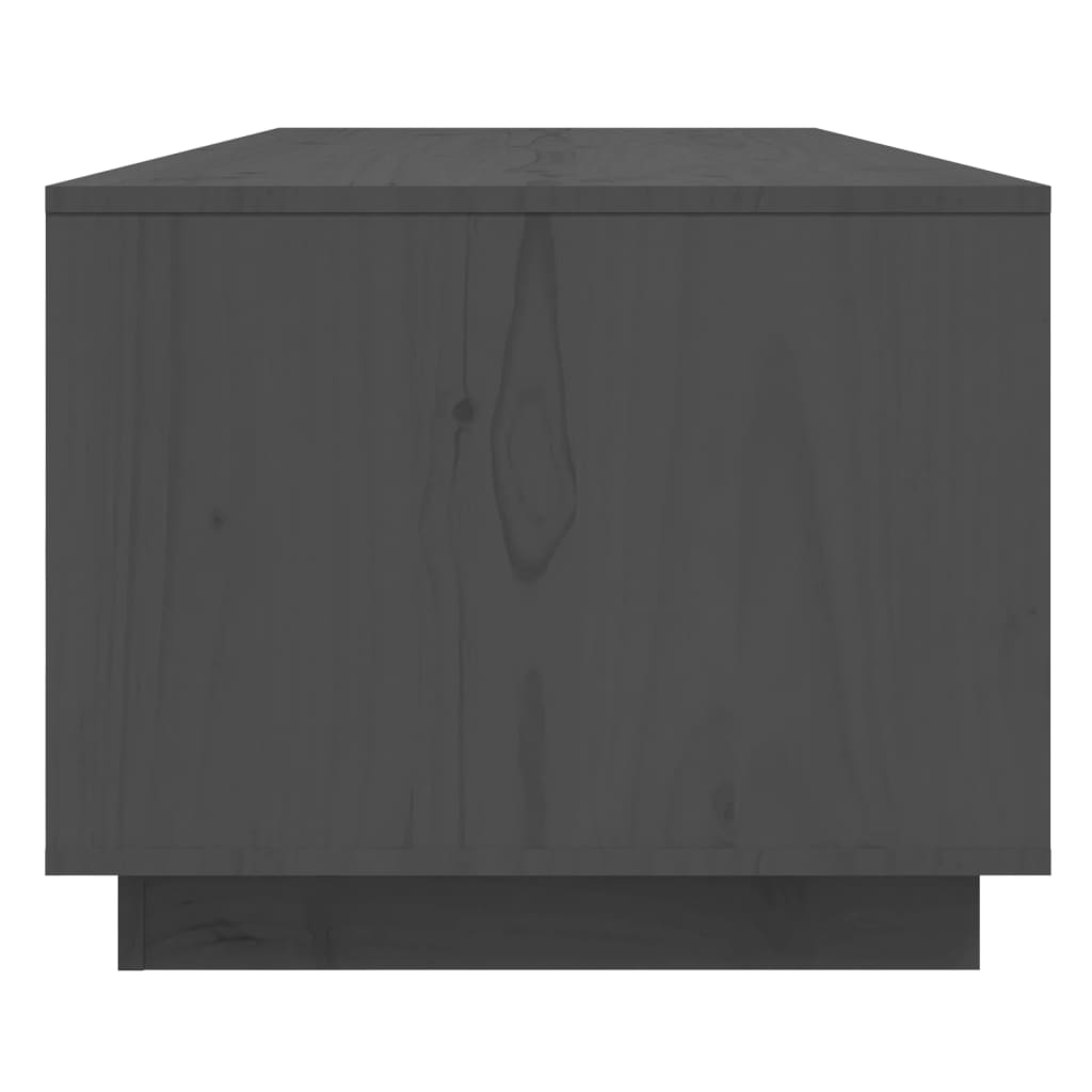 Tavolino da Salotto Grigio 110x50x40 cm Legno Massello di Pino | homemem39