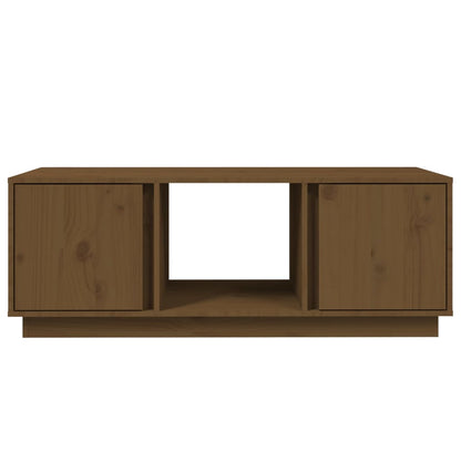 Tavolino da Salotto ambra 110x50x40 cm Legno Massello di Pino | homemem39