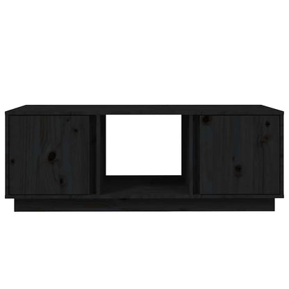 Tavolino da Salotto Nero 110x50x40 cm Legno Massello di Pino | homemem39