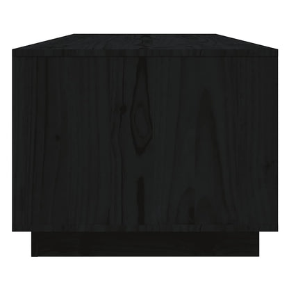 Tavolino da Salotto Nero 110x50x40 cm Legno Massello di Pino | homemem39