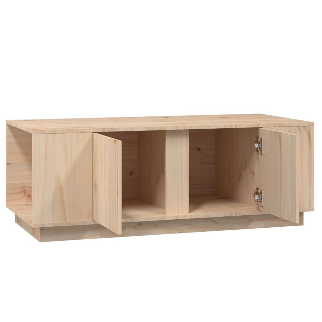 Tavolino da Salotto 110x50x40 cm in Legno Massello di Pino | homemem39