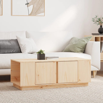 Tavolino da Salotto 110x50x40 cm in Legno Massello di Pino | homemem39