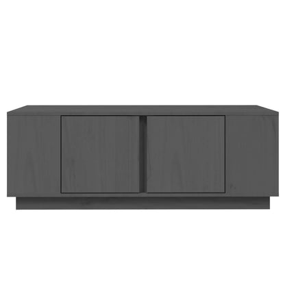 Tavolino da Salotto Grigio 110x50x40 cm Legno Massello di Pino | homemem39