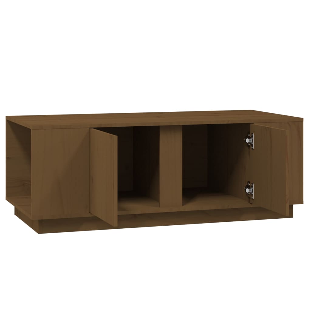 Tavolino da Salotto ambra 110x50x40 cm Legno Massello di Pino | homemem39
