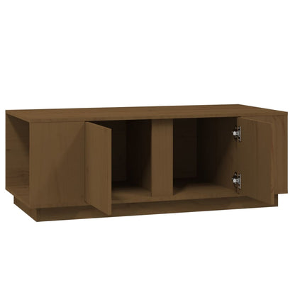 Tavolino da Salotto ambra 110x50x40 cm Legno Massello di Pino | homemem39