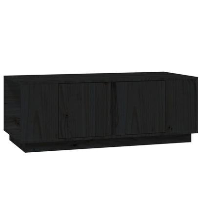 Tavolino da Salotto Nero 110x50x40 cm Legno Massello di Pino | homemem39