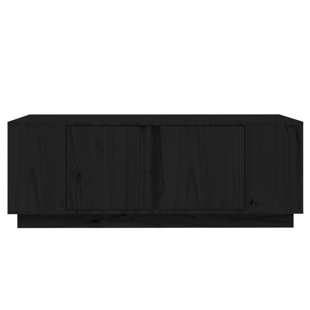 Tavolino da Salotto Nero 110x50x40 cm Legno Massello di Pino | homemem39