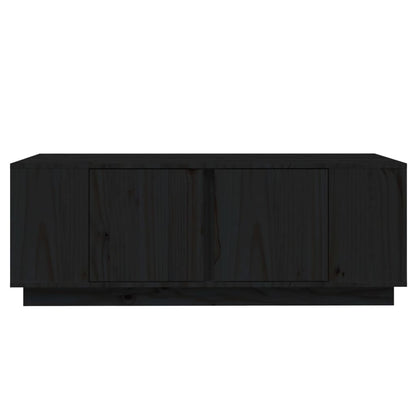 Tavolino da Salotto Nero 110x50x40 cm Legno Massello di Pino | homemem39