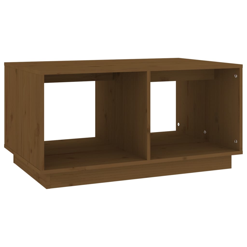 Tavolino da Salotto ambra 80x50x40 cm Legno Massello di Pino | homemem39