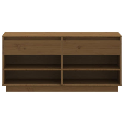 Scarpiera ambra 110x34x52 cm in Legno Massello di Pino - homemem39