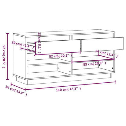 Scarpiera ambra 110x34x52 cm in Legno Massello di Pino - homemem39