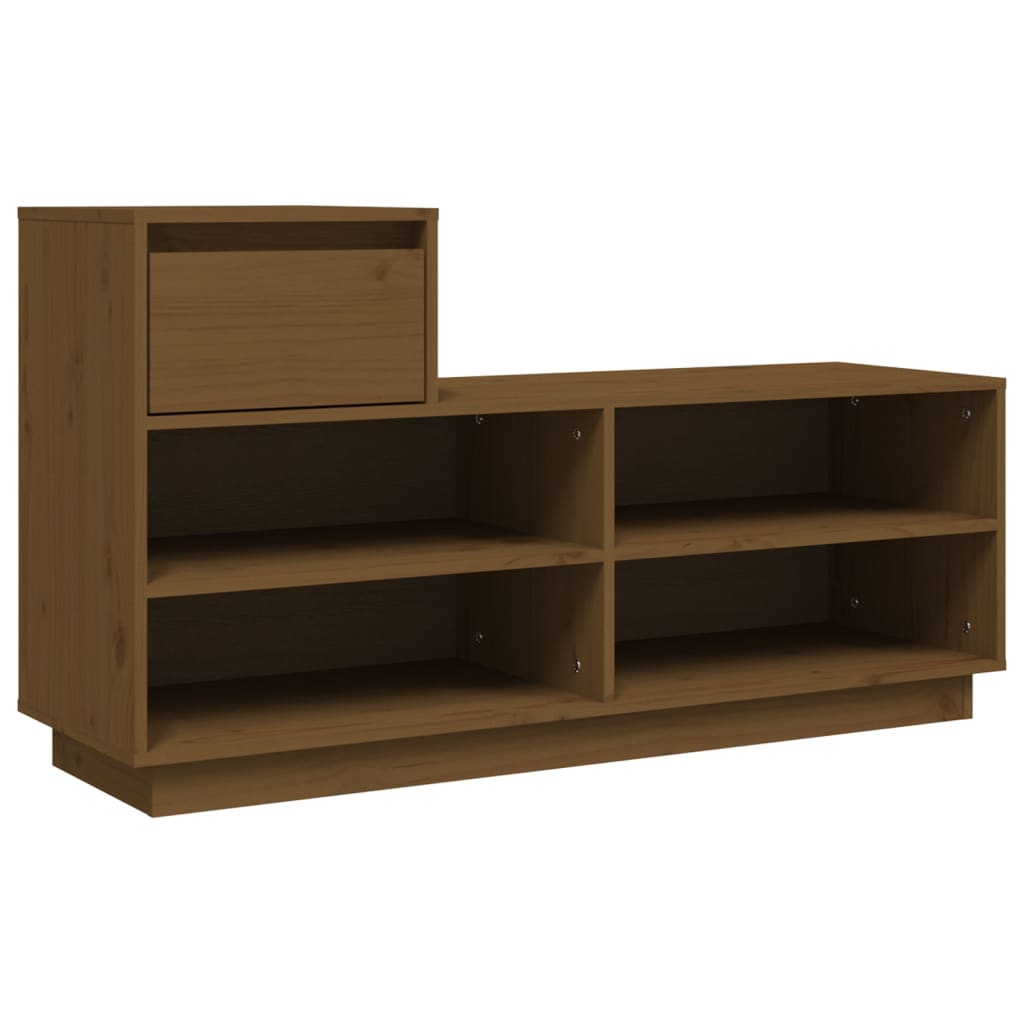Scarpiera ambra 110x34x61 cm in Legno Massello di Pino - homemem39