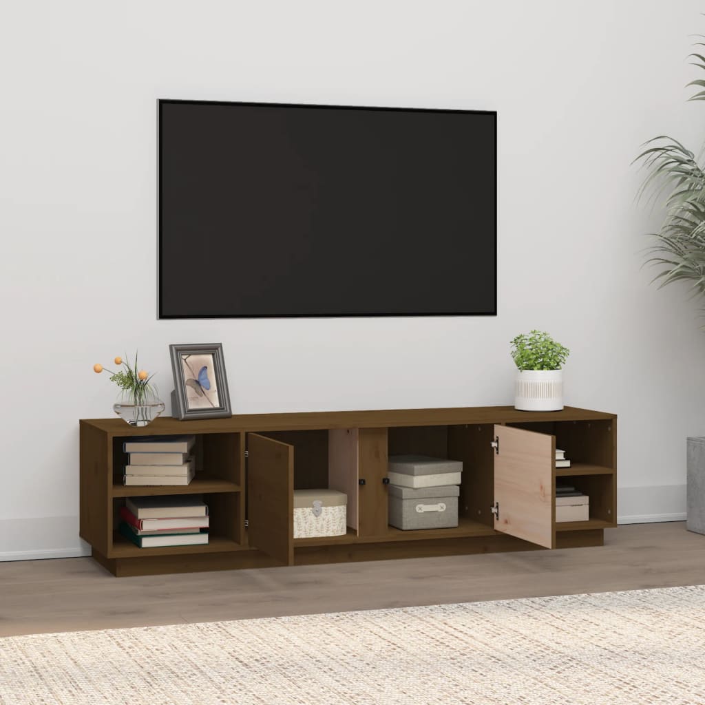 Mobile Porta TV ambra 156x40x40 cm in Legno Massello di Pino - homemem39