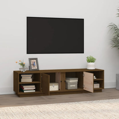 Mobile Porta TV ambra 156x40x40 cm in Legno Massello di Pino - homemem39