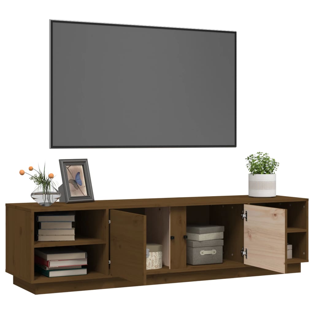 Mobile Porta TV ambra 156x40x40 cm in Legno Massello di Pino - homemem39