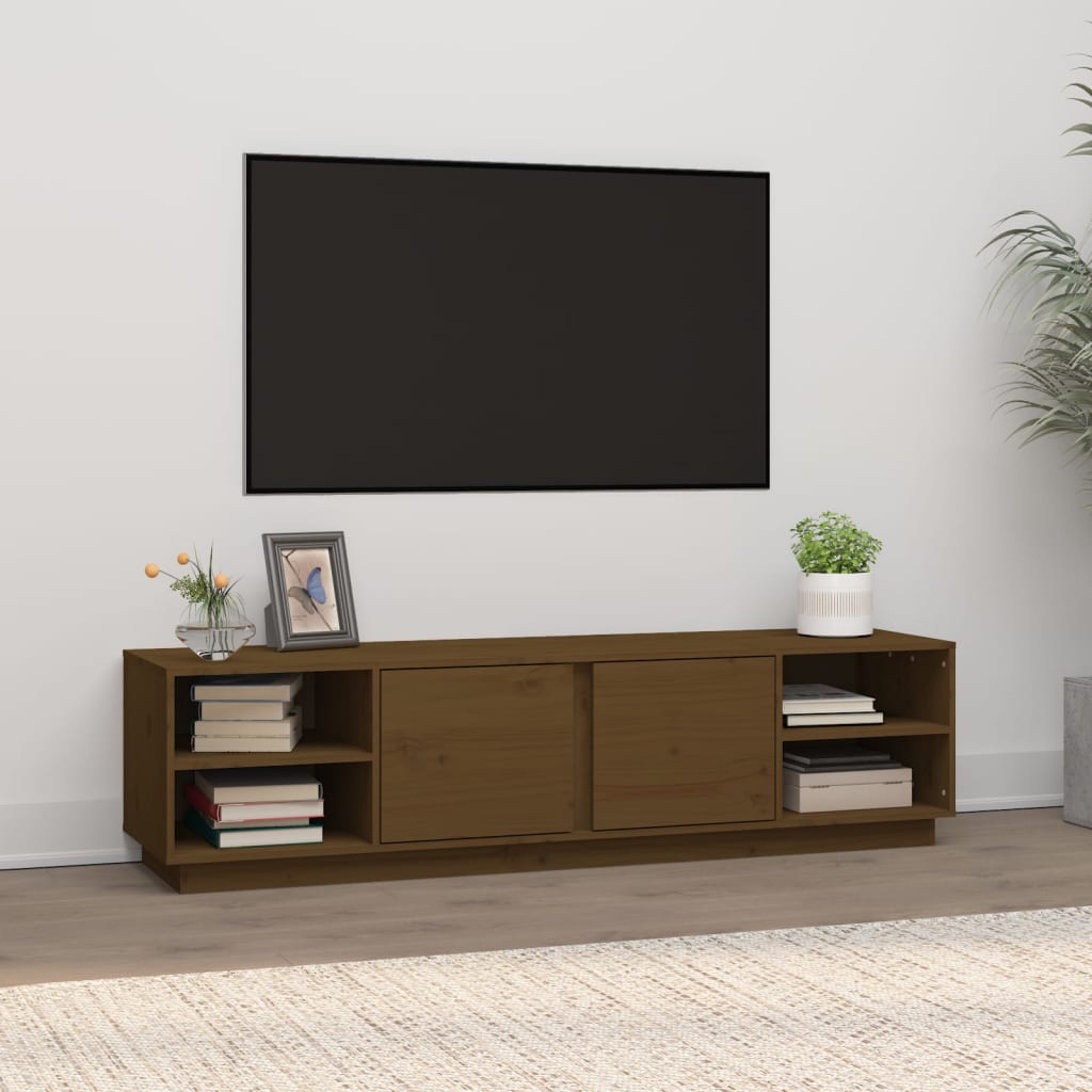 Mobile Porta TV ambra 156x40x40 cm in Legno Massello di Pino - homemem39