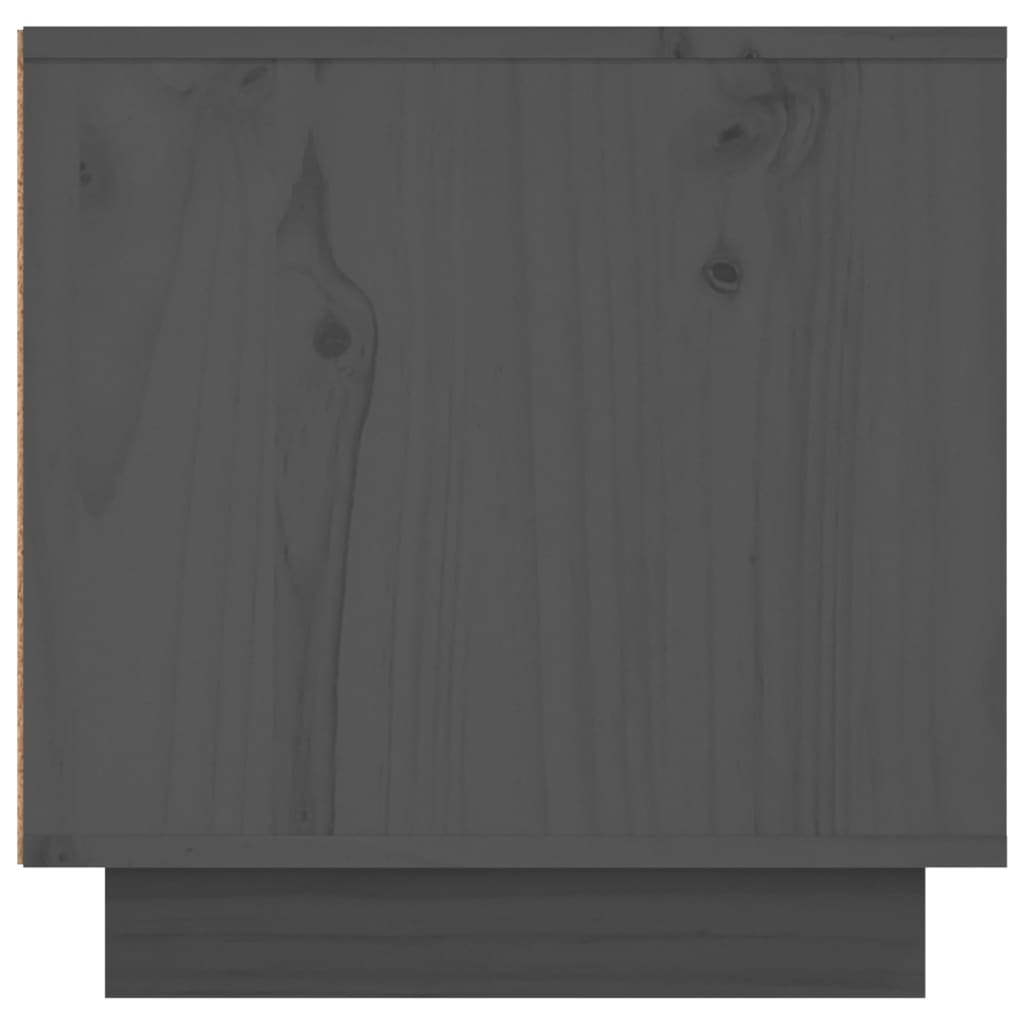 Mobile Porta TV Grigio 140x40x40 cm in Legno Massello di Pino - homemem39