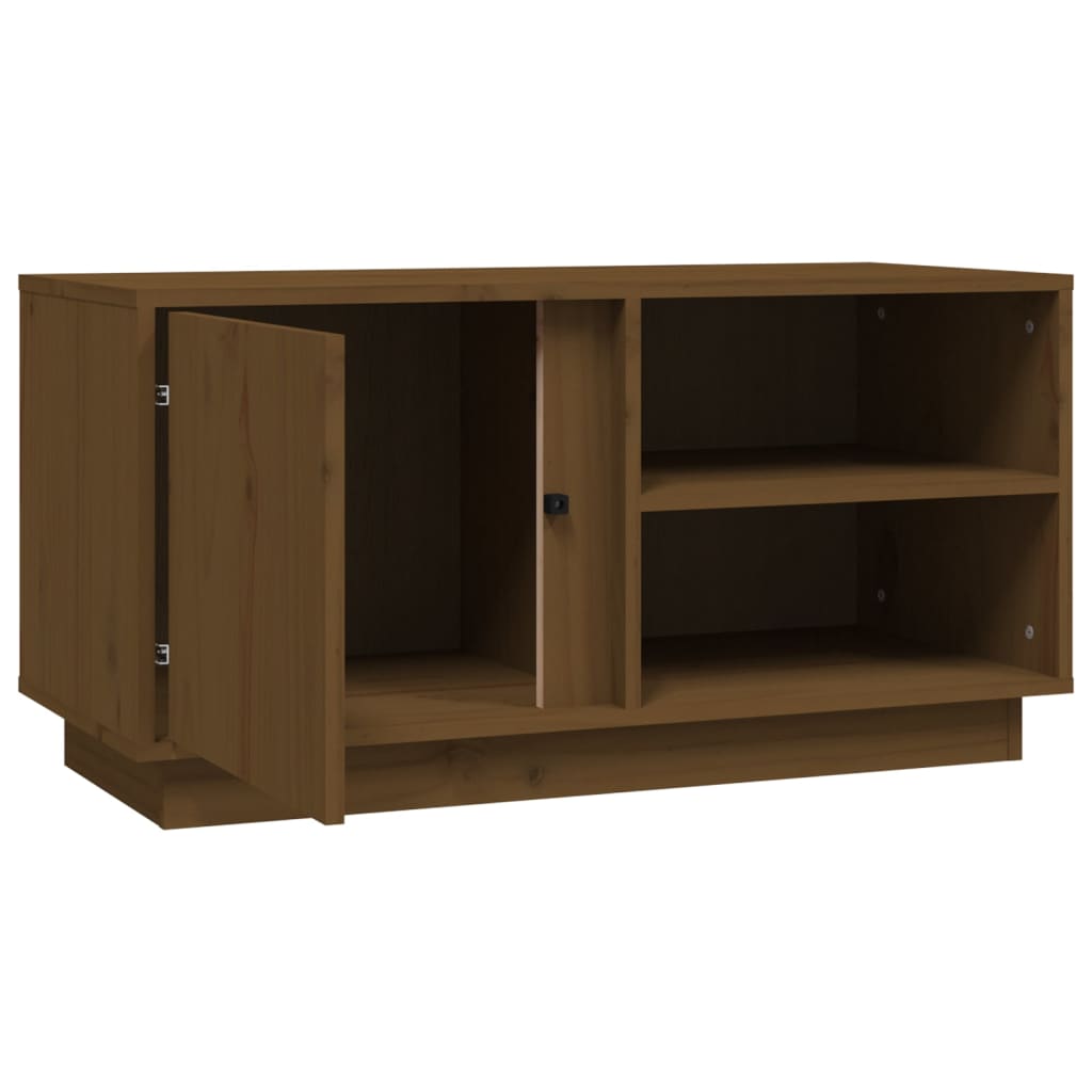 Mobile Porta TV ambra 80x35x40,5 cm in Legno Massello di Pino - homemem39