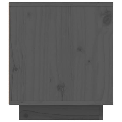 Mobile Porta TV Grigio 110x35x40,5 cm in Legno Massello di Pino - homemem39