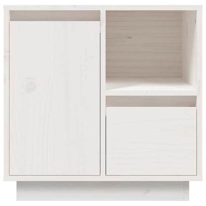 Comodini 2 pz Bianco 50x34x50 cm in Legno Massello di Pino - homemem39