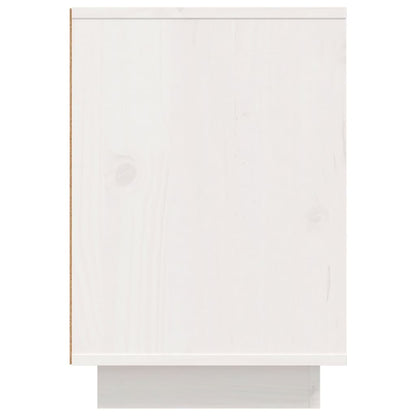 Comodini 2 pz Bianco 50x34x50 cm in Legno Massello di Pino - homemem39