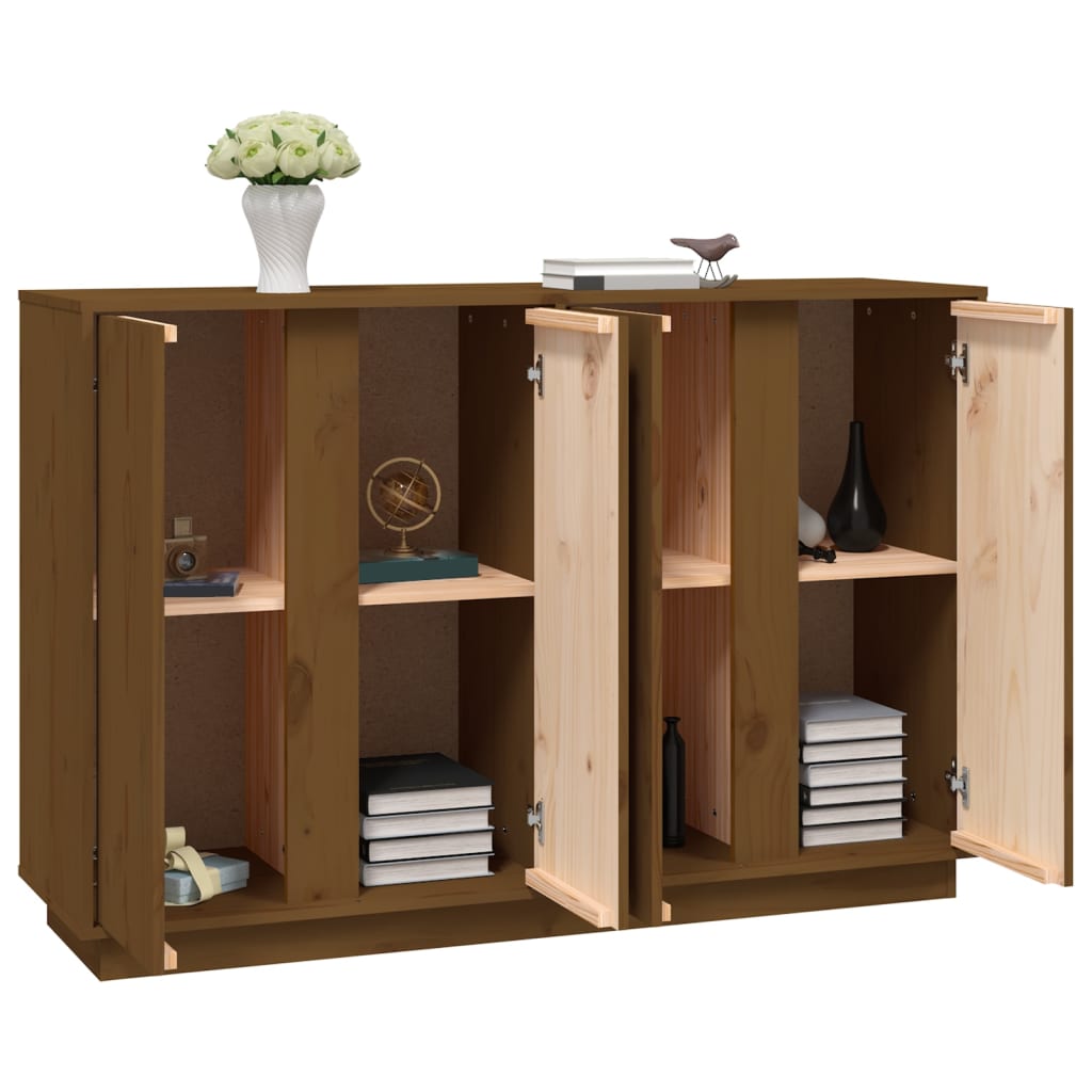 Credenza ambra 120x35x80 cm in Legno Massello di Pino - homemem39
