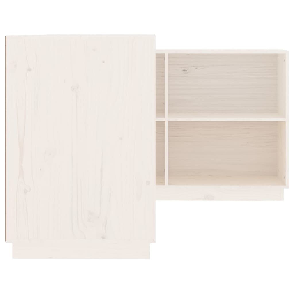 Scrivania Bianca 110x50x75 cm in Legno Massello di Pino - homemem39